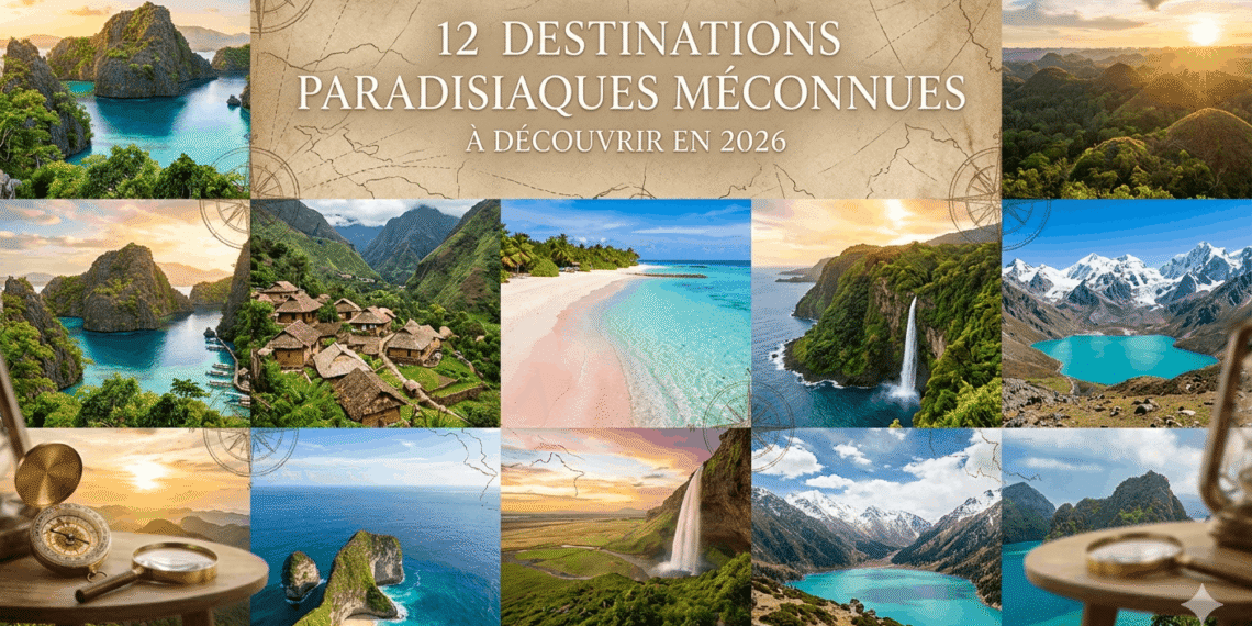 12 Destinations paradisiaques méconnues à découvrir en 2026